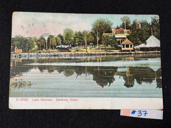 'Lake Kenosia' Danbury, Connecticut Antique Postcard