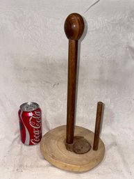 Rustic Natural Wood Paper Towel Holder