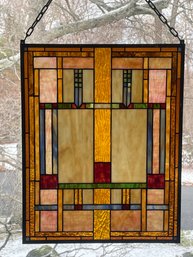 Frank Lloyd Wright Style Leaded Stained Glass Window ART DECO (#2)