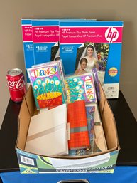 Lot Of HP Photo Paper & Stationary, Notecards