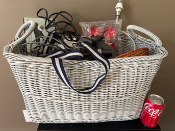 Mystery Basket Lot - Lamps, Books & More