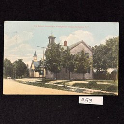 'Old School House And Presbyterian Chapel' Patterson, N. Y. 1918 Antique Postcard