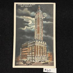 'SINGER BUILDING' New York City 1918 Antique Postcard