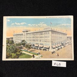 'ST. JAMES BUILDING' Jacksonville, Florida 1920 Antique Postcard