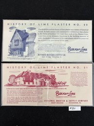 (2) NATIONAL MORTAR & SUPPLY COMPANY Advertising Ink Blotters - Pittsburgh, PA