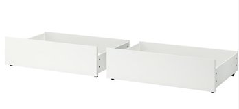 IKEA White Underbed Storage For High Bed - Full/Double/Twin Single 'MALM'