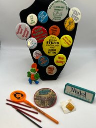 23 Piece Lot Of Different Collectible Advertising Pins