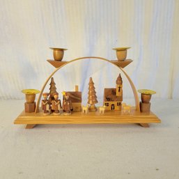 Beautiful Erzgebirge Wooden Candle Holder