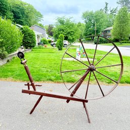 Large Antique Spinning Wheel