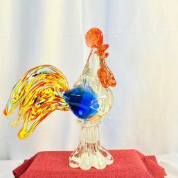 Hand Blown Murano Glass Rooster