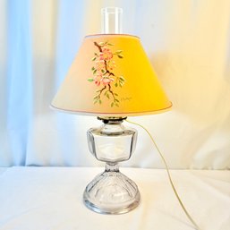 Beautiful Hand Etched And Stenciled Lamp Signed And Numbered