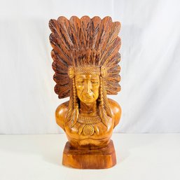 Wooden Indian Bust