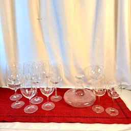Beautiful Wine Glasses And Glass Cruet