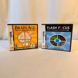 Brain Age And Flash Focus DS Games