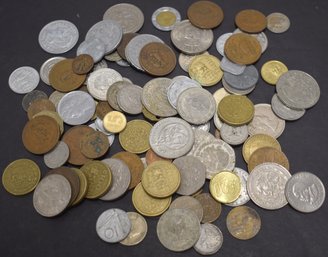 BAG LOT FOREIGN COINS