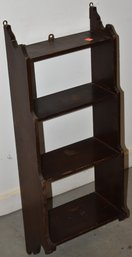 HANGING 4 TIER WOODEN WALL SHELF