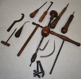 LOT OF (13) ANTIQUE HAND TOOLS