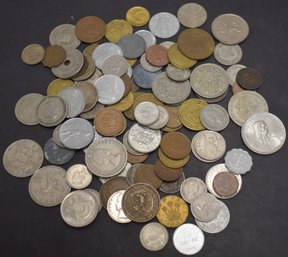 BAG LOT FOREIGN COINS
