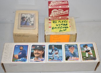 (4) BOXES - SETS 1989-1990'S BASEBALL CARDS
