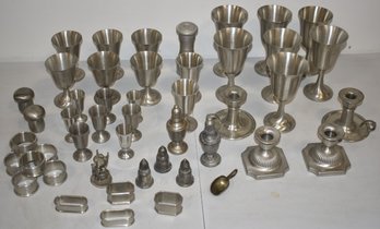 BOX LOT CONTEMPORY PEWTER