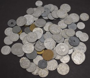 BAG LOT FOREIGN COINS