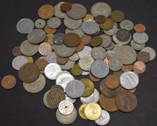 BAG LOT FOREIGN COINS