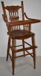 VICTORIAN OAK HIGH CHAIR