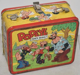 VINTAGE POPEYE TIN LUNCH BOX