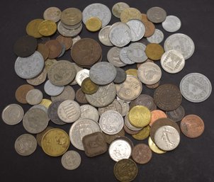 BAG LOT FOREIGN COINS