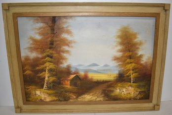 S. HILLS FALL LANDSCAPE PAINTING