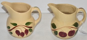(2) 5 1/2' WATT POTTERY PITCHERS