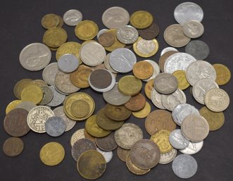 BAG LOT FOREIGN COINS