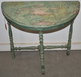 VINTAGE PAINTED DEMILUME SIDE TABLE