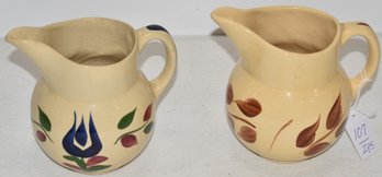 (2) 5 1/2' WATT POTTERY PITCHERS