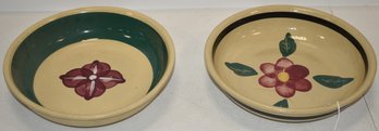 (2) 11' WATT POTTERY BOWLS
