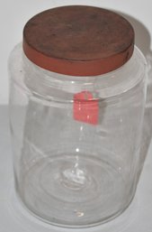 EARLY BLOWN GLASS STORAGE JAR