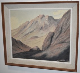 MOUNTAIN LANDSCAPE OIL PAINTING