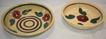 (2) LARGE WATT POTTERY BOWLS