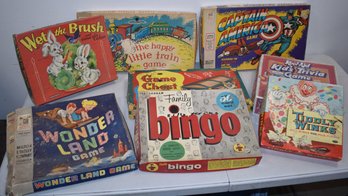 LOT (8) VINTAGE GAMEBOARDS