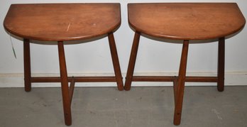 PR. VINTAGE ROCK MAPLE SIDE TABLES