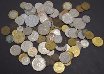 BAG LOT FOREIGN COINS