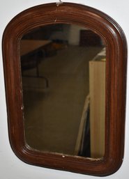 VICTORIAN WALNUT ARCH TOP MIRROR