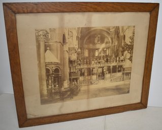 LARGE FRAMED ALBUMIN PHOTOGRAPH