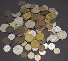 BAG LOT FOREIGN COINS
