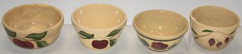 (4) WATT POTTERY BOWLS
