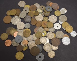 BAG LOT FOREIGN COINS