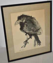 VINTAGE BLACK BIRD PRINT