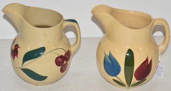 (2) 7' WATT POTTERY PITCHERS