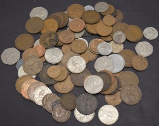 BAG LOT FOREIGN COINS