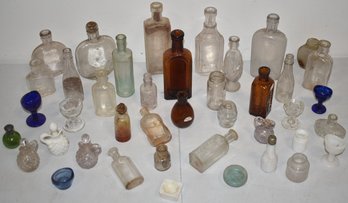 LOT MISC. BOTTLES & GLASS